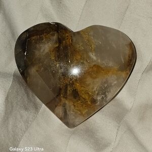 82g, Puffy Golden Healer Heart Carving, New!